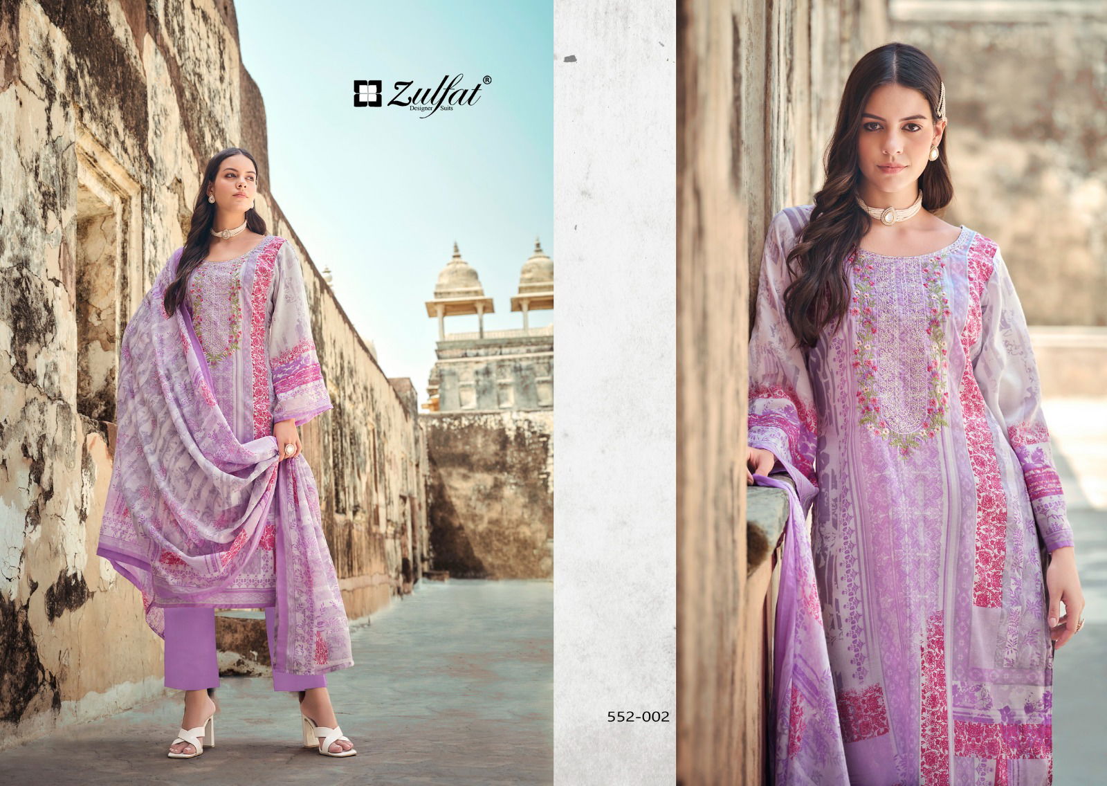 Rozeen By Zulfat Pakistani Printed Pure Cotton Dress Material Wholesale Shop In Surat